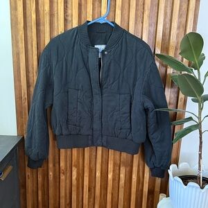 Zara unisex Lyocell Thick Bomber Quilted Jacket. Size 11-12